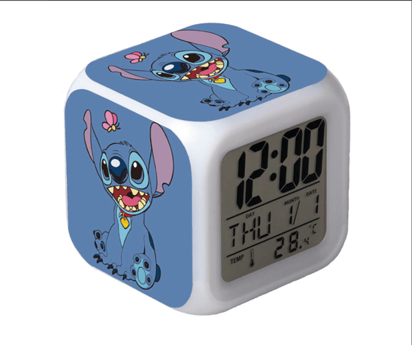 Liten storlek 3 \" 8cm, sydd, animation, LED digital väckarklocka