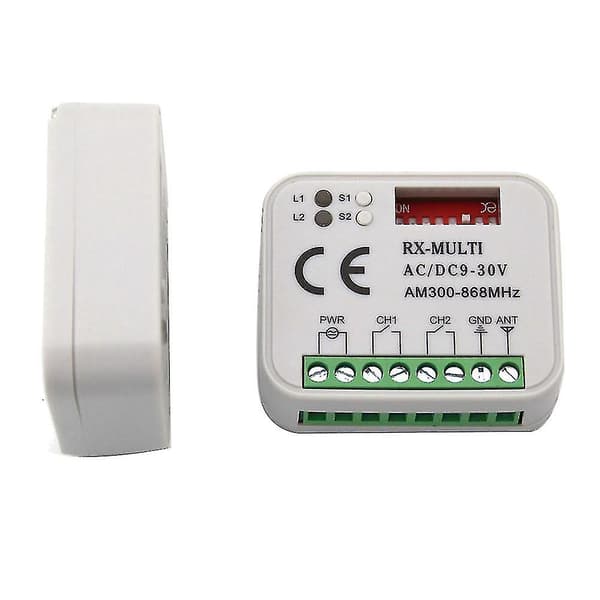 Garage Door Remote Control Receiver 433 868mhz Rx Multi 300-900mhz Ac/dc 9-30v Receiver With Remote Control-yu [DB]