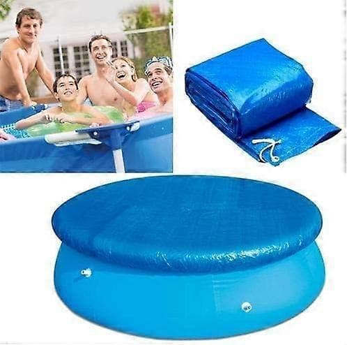 183 cm Diameter Pool Cover, Round Pool Cover with Rope Fasteners, Durable Windproof Dustproof Tarp for Round Above Ground Pools