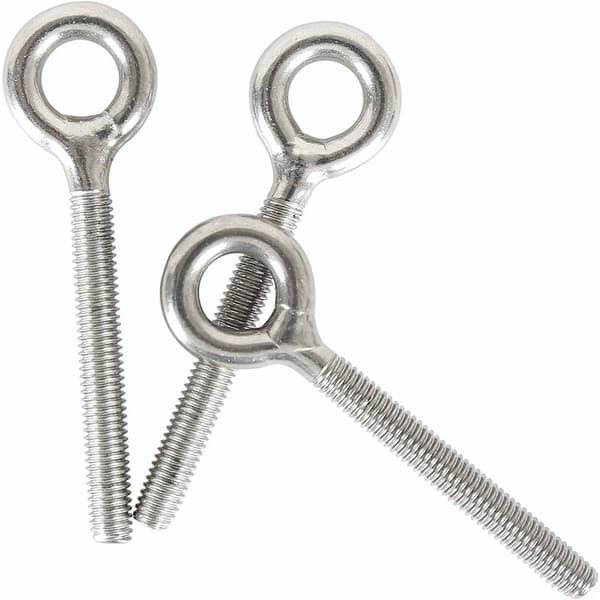 M6 304 Rustfrit Stål Ring Lang Skrue Gevindstang Ringbolt 10STK