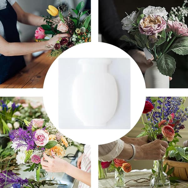 Spårlös väggvas, väggmonterad klibbig blomvas Innovativ, -