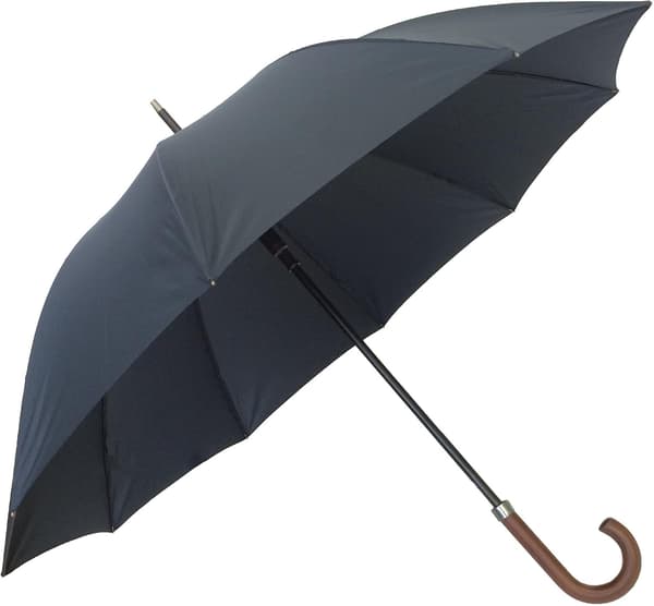 Stokparaply - Stormsikker - Automatisk åbning - Superstærk med fiberribber, Sort