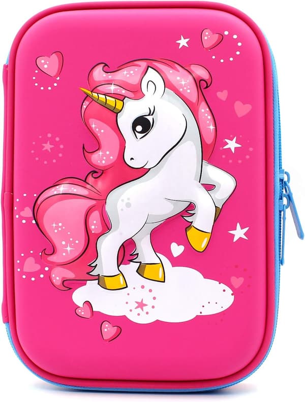 Flying Unicorn Embossed Pencil Case School Supplies Box