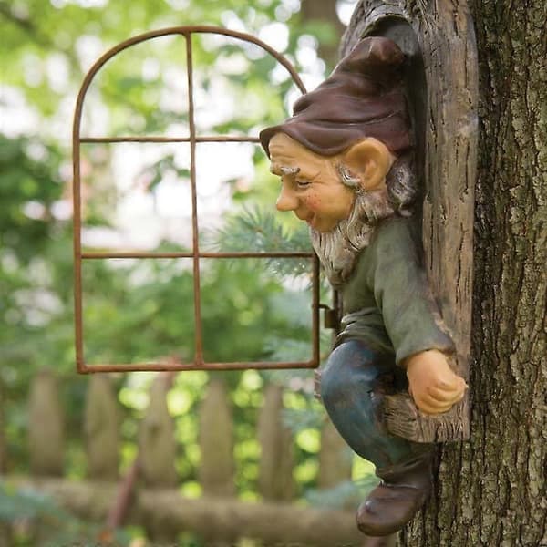 Havetomte ornament havepynt i harpiks 15 cm (FMY)