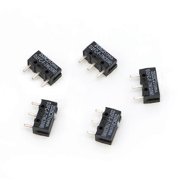 5 stk 20M Mikrobryter D2FC-F-7N for Musbytte Erstatning Testet