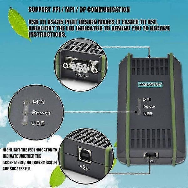USB Programming Cable for S7-200/300/400 PLC RS485 Profibus MPI Communication Replaces 6ES7972-0CB20-0XA0