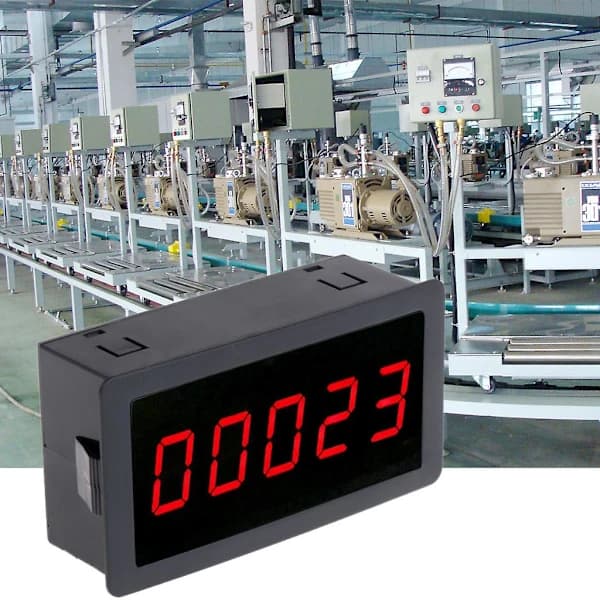 DC 12-24V Rød 5-sifret 0,56 \" LED Panelmåler Teller Opp Totalisator 0-99999