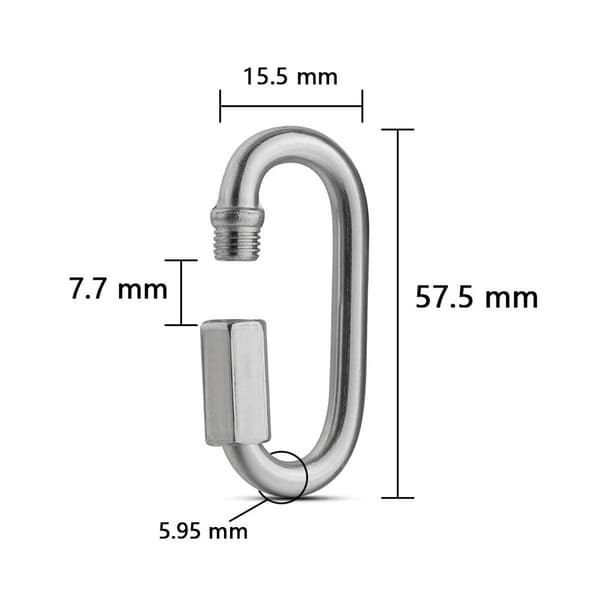 S-shaped carabiner, Mini metal locking buckle, Outdoor keychain KLB