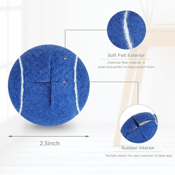 4-pack Blå Tennisboll Möbelskydd för Golv & Stol [JUN] blå blue