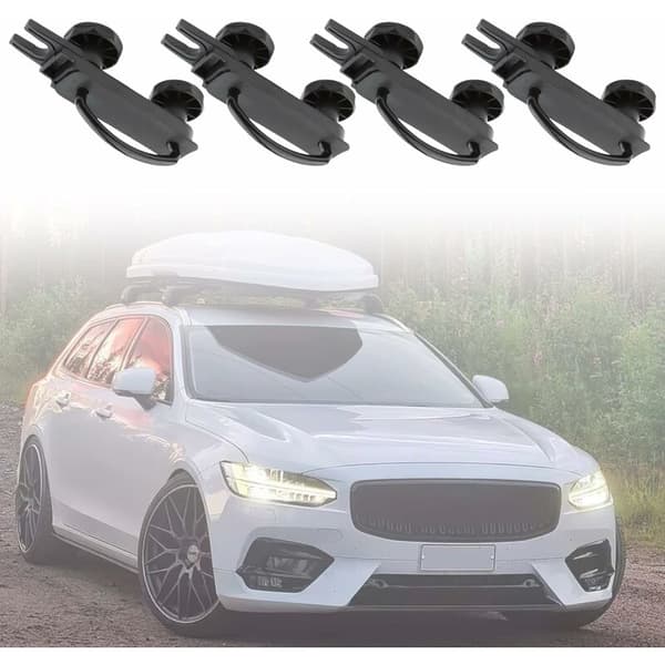 4 pcs Universal Roof Box U-shaped Mounting Brackets Inner Width with 8 Locking Nuts