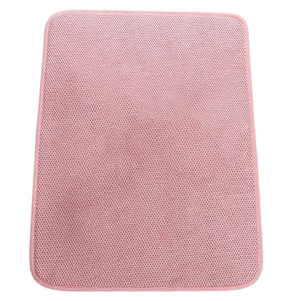 Mikrofiber oppvaskmatte, superabsorberende tørkematte i rosa