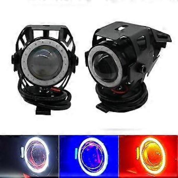 U7 Elektrisk Scooter LED Spotlight Högintensiv Blinkande Ängelögon Motorcykel LED-lampa För Elektrisk S