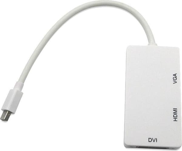 3-i-1 superhurtig Mini DisplayPort til VGA, HDMI, DVI-adapter – til Apple Mac og Macbook