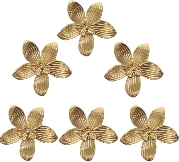 Gold Drawer Knobs 6-pack Furniture Knobs Gold Handles for Kitchen Cabinets, Gold Brass Drawer Knobs Furniture Handles for Cabinet Door