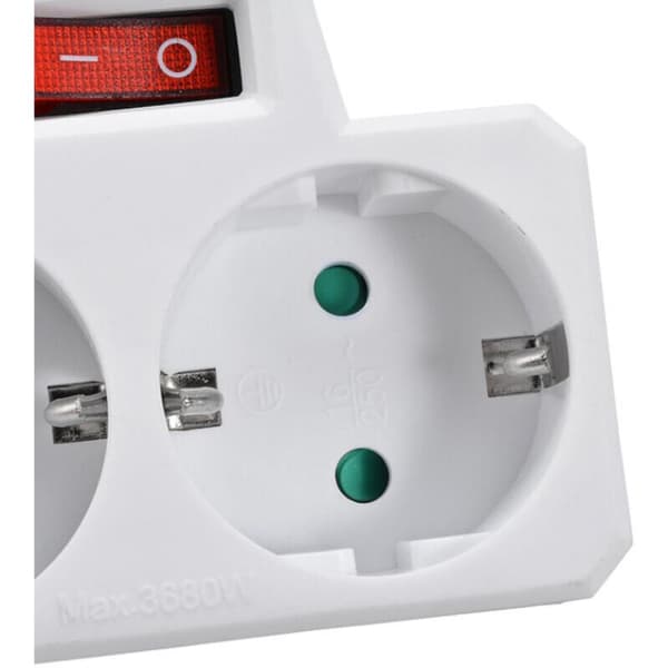 Biplite 16A med kontakt Vit - Hvid