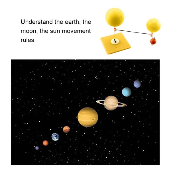 DIY Earth Moon Sun Sport Demonstration Intuitive Teaching Aid Tool Kids Science Education Toy