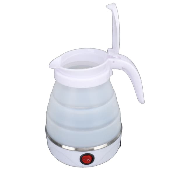 0.6L Foldable Kettle 600W Collapsible Kettle Portable Silicone Kettle for Travel Camping EU Plug 220V