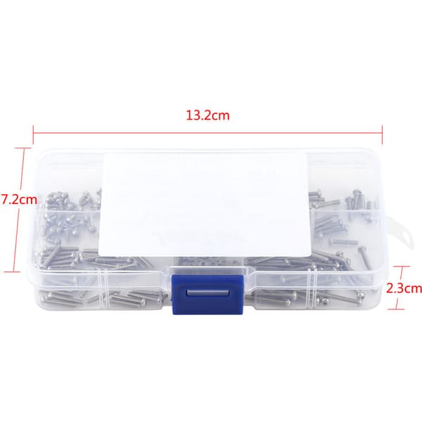 230 Pcs M2 Stainless Steel SS304 Hex Socket Button Head Screws, Bolts and Nuts
