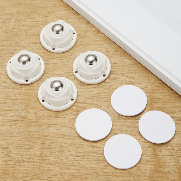 20-pack självhäftande hjul, kraftiga vridbara hjul för möbler Vit Vit White