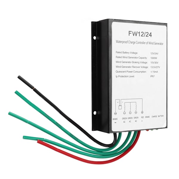 Wind Turbine Charge Controller Waterproof Solar Wind Hybrid Generator Controller with LED Indicator 1000W