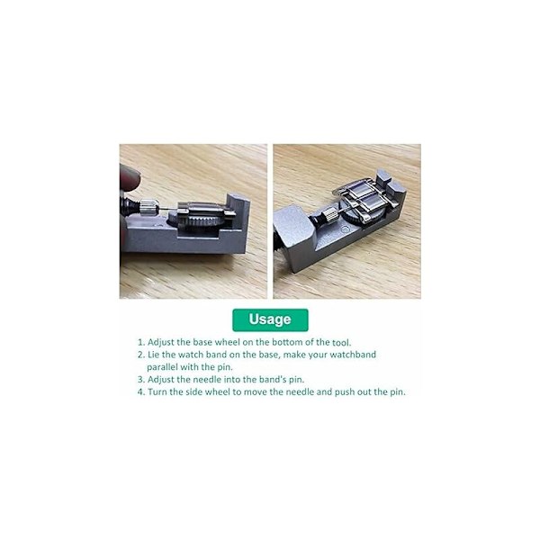 Malayas Watchmaker Tool Link Pin Remover Strap Tool Strap Link Pin Remover with 3 Adjustable Pins