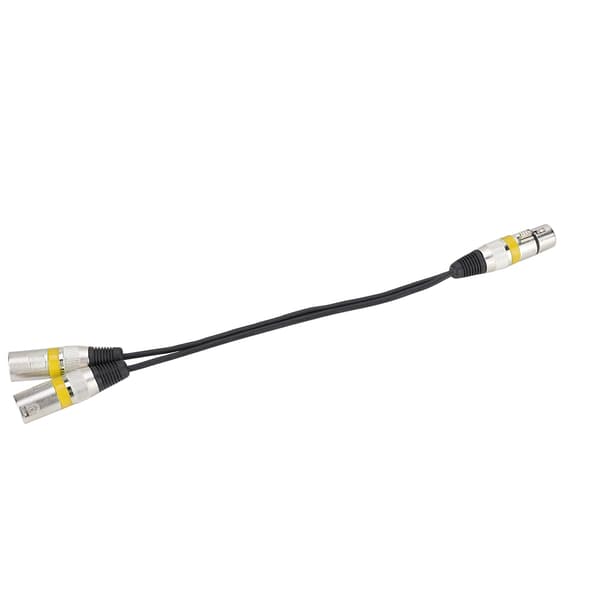 30 cm XLR hun til dobbelt han splitteradapter lydmikrofon forlængerkabel til Canon gul