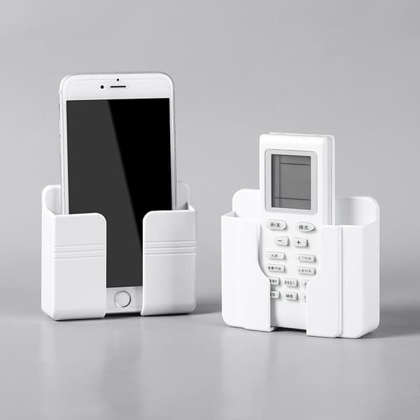 2-pack mobiltelefon väggfäste laddningskabel fjärrkontroll 3M för universellt väggfäste vit