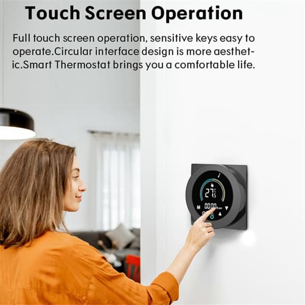 Tuya Smart Life WiFi Thermostat Controller Water Heating Switch 5A 110V, 220V Support for , Home Black