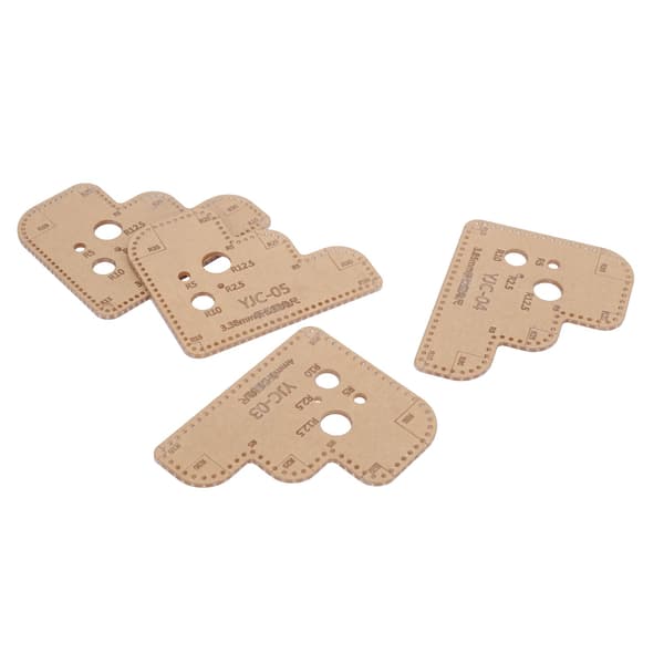 4 Pieces Acrylic Templates DIY Transparent Round Ruler Stencils Cutting Tool with Protective Layer for Crafts