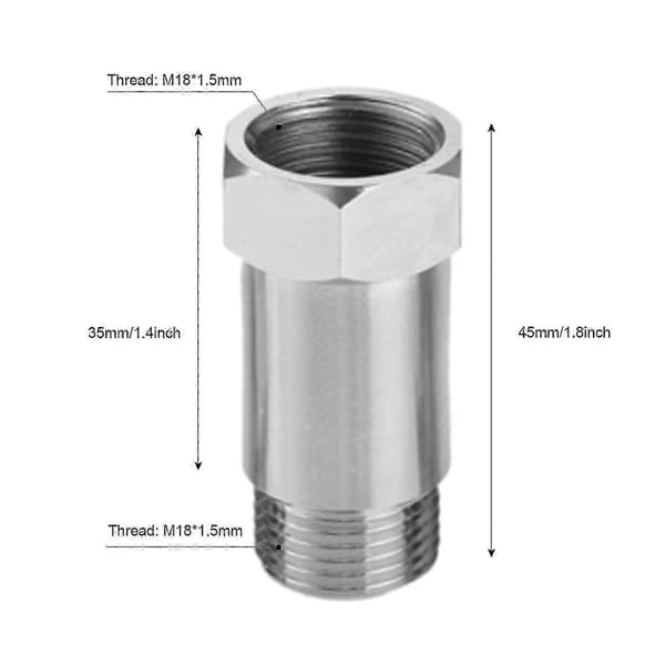 2 stk. iltsensor 45 mm M18*1.5 motorlys O2-adapter+lambdasonde_fo