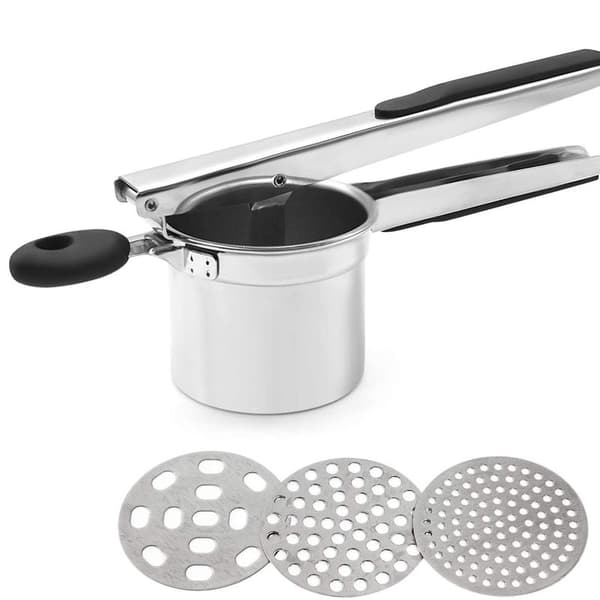 Kartoffelmoser i rustfrit stål, spätzlepresse, professionel spätzlekok med