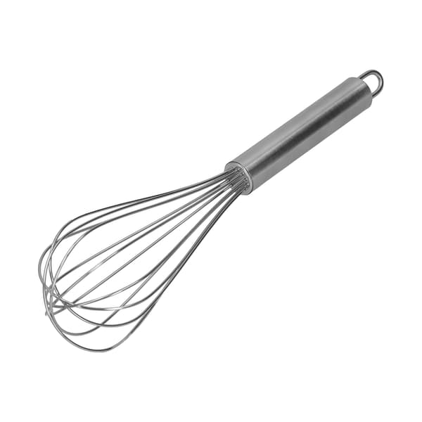 Visp i rustfritt stål, manuell 6-tråds eggvisp for hjemmebaking, matlaging, blanding, visping 10 tommer