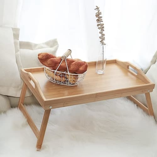 Bed Tray / Breakfast Tray for Bed in Bamboo - Foldable with Laptop Function 1400 1400 1400