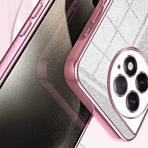 Compatible with OnePlus 12 Case Gradient Glitter, Silicone Transparent Soft Tpu Women Girls Shockproof Protective Slim Case