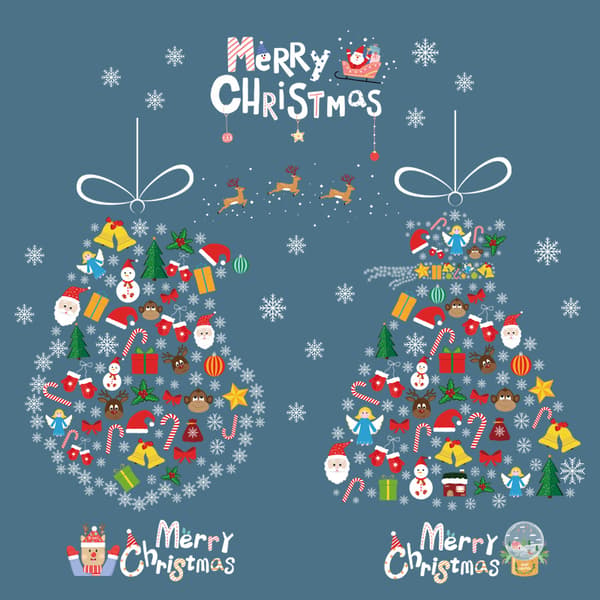 4 Pieces Christmas Window Decorations, Shop Christmas