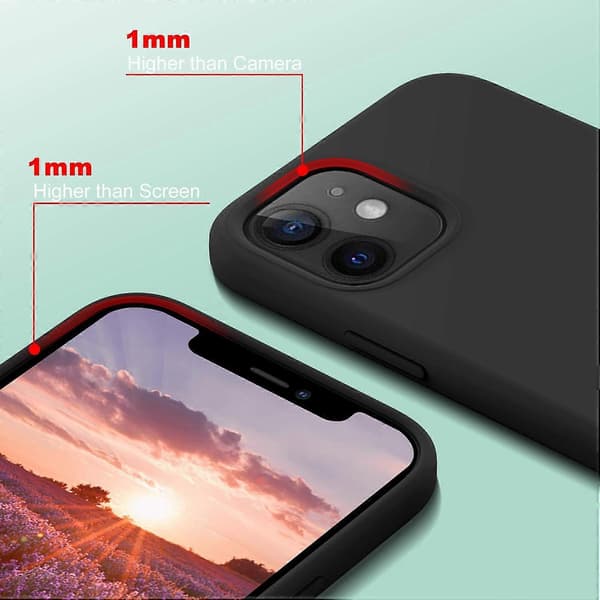 Compatible with iPhone 12 mini case silicone, ultra-thin liquid silicone case