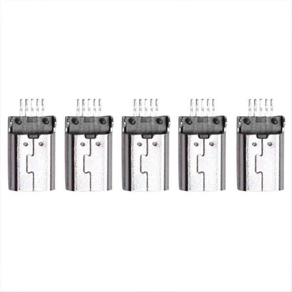 10 kappaletta Mini USB Type B uros 180 astetta 5-nastainen SMD juotettava liitin