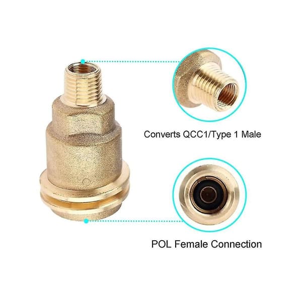 Qcc1 Propanadapter Gasregulatorventilforbindelse 5042 Han Qcc1 Møtrik Propan Gasforbindelsesslangeadapter