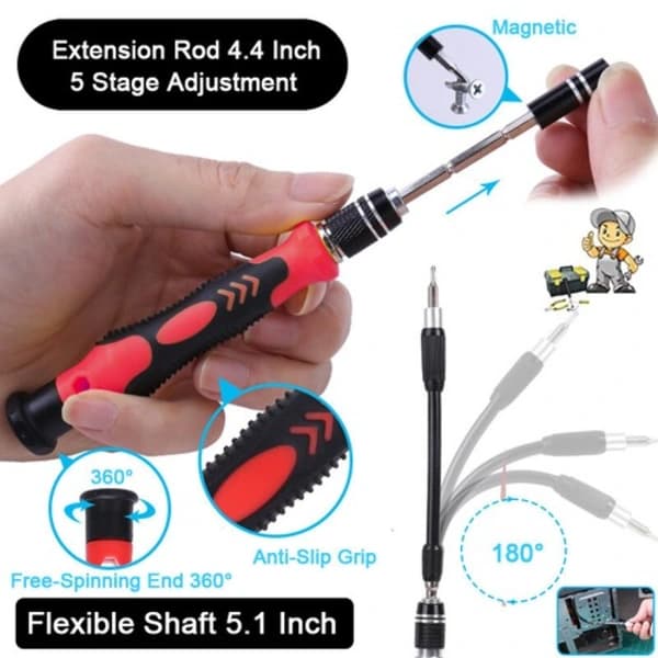 115-in-1 Magnetic Precision Screwdriver Bit Set for Computer and Phone Repair, Blue Blue