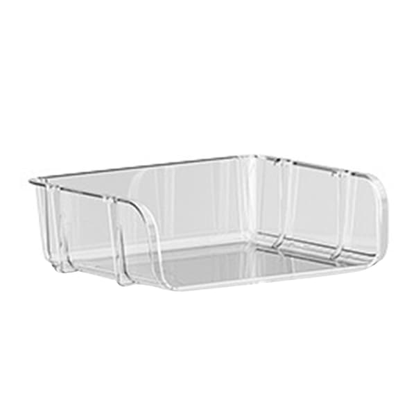 Transparent Desktop Organizer Stackable Storage Shelf for Office Supplies Desktop Organizer S 26.5x20.2x8cm