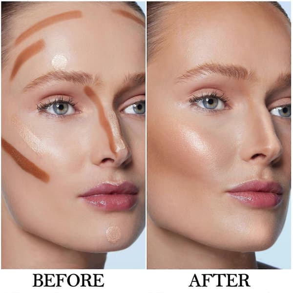 Cream Contour Stick with Matte Bronzer, Instant Sculpting, Long-lasting Buildable Coverage