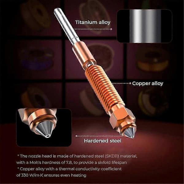 K1 Ceramic Hotend Kit - Quick Nozzle Change, All-Metal Integrated Extruder Hot End Replacement for K1 MAX, K1C 3D Printers