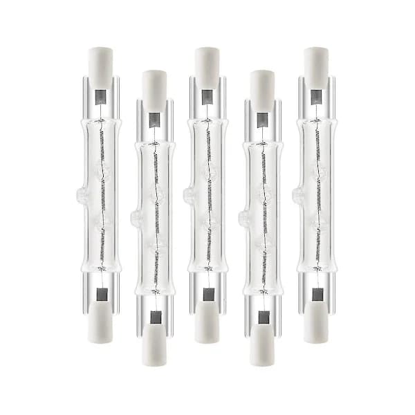 5-pack R7s 118mm 300W 230V, R7s Halogen Linear Light Source, Dimmable Halogen Lamp For Construction Work Wo Hk