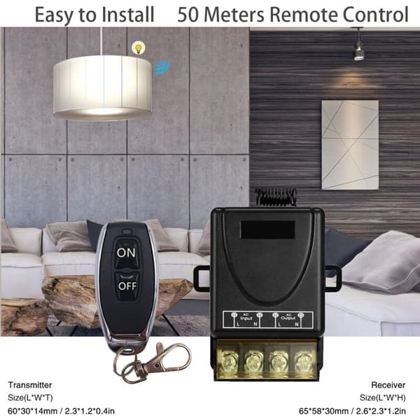 High Power Wireless Remote Control Switch, RF Remote Control for Lights, Water Pump, Home Appliances, Agricultural Irrigation
