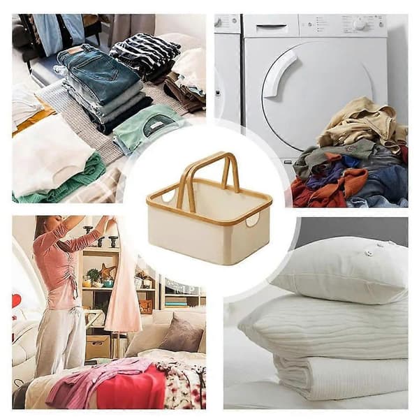 Laundry Basket Storage Basket Desk Organizer Drawer Ood Handle Storage Baskets for Shelves Large Basket Cl
