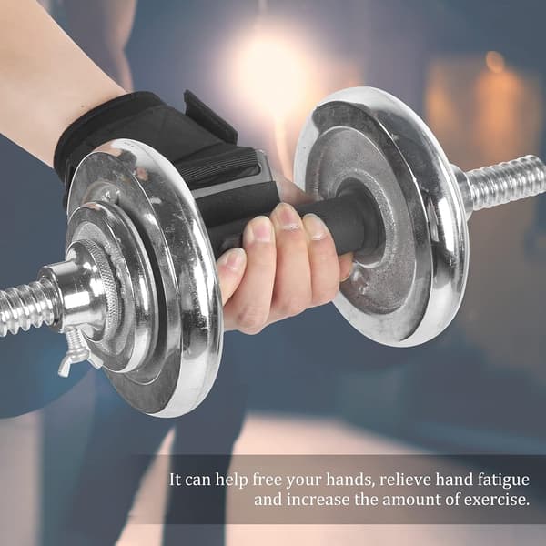 Pair of Hook Wrist Straps (Black), Adjustable Weightlifting Straps, Hook Weightlifting Straps, Suitable for Gym Training