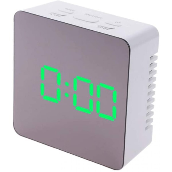 Multifunctional LED plastic night light with mirror, digital alarm clock