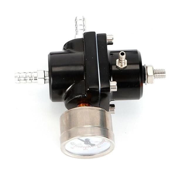Justerbar brændstoftrykregulator med måler, universel brændstoftrykregulator 0-140 PSI