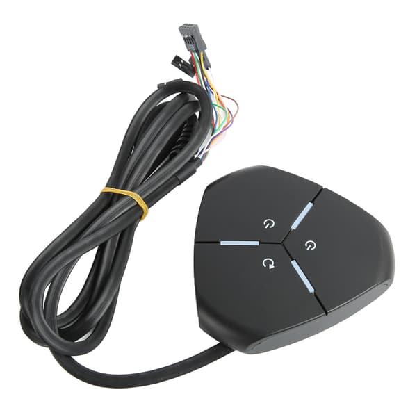 Stasjonær PC-strømbryter Dobbel bryterknapp for stasjonære datamaskiner 2 USB