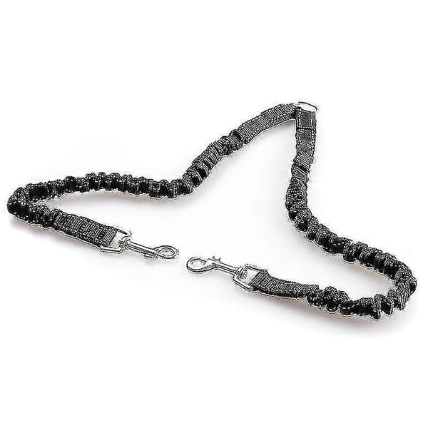 Tangle-Free Triple Coupler Dog Bungee Leash Lead Strap Black (1 pc, Black)